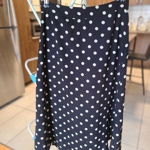 Polka dot midi skirt